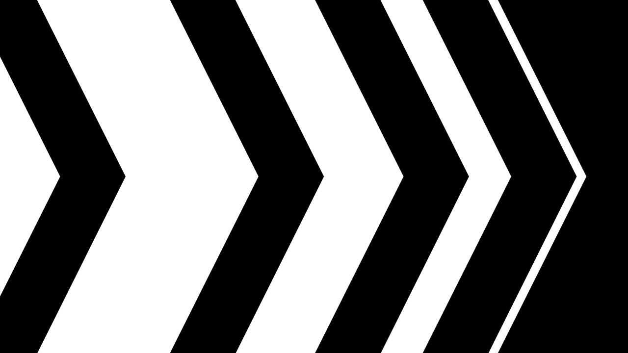 Animated Black Chevron Arrows Moving on White Background