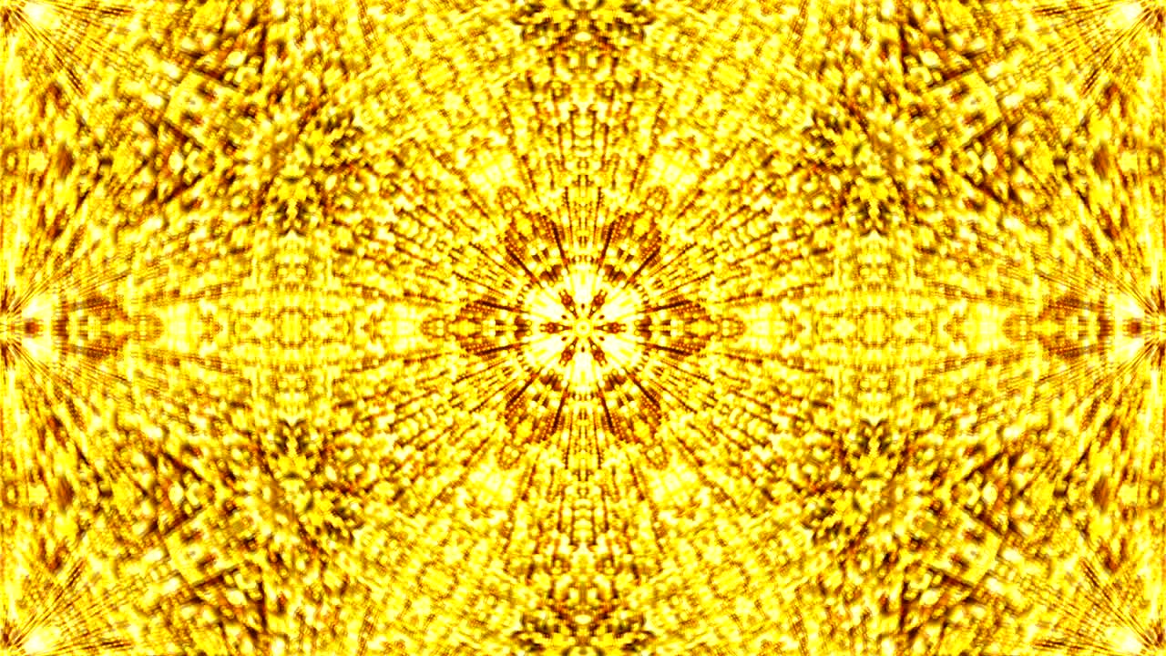 금색 칼레이도스코프로 추상적인 배경