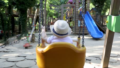 child playing in the playground