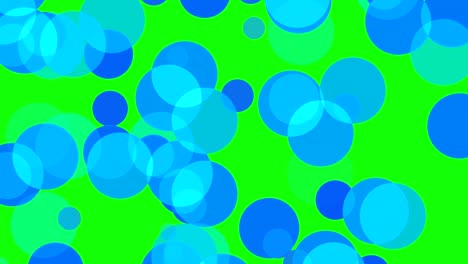 green background with moving circles