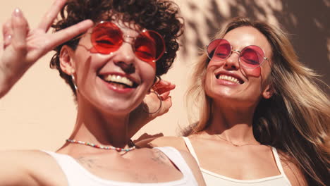 two friends enjoying a summer day