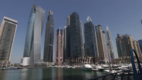 skyscrappers view in dubai marina