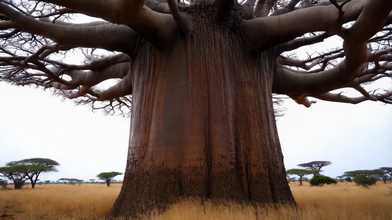 Majestic Baobab Tree in a Savanna Landscape