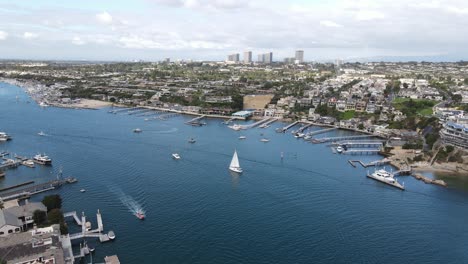 newport beach california vista aérea del puerto
