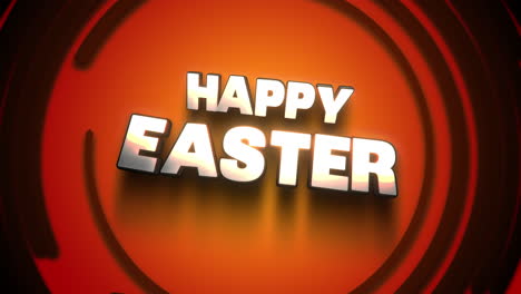 Happy-Easter-text-with-circles-pattern-on-red-texture