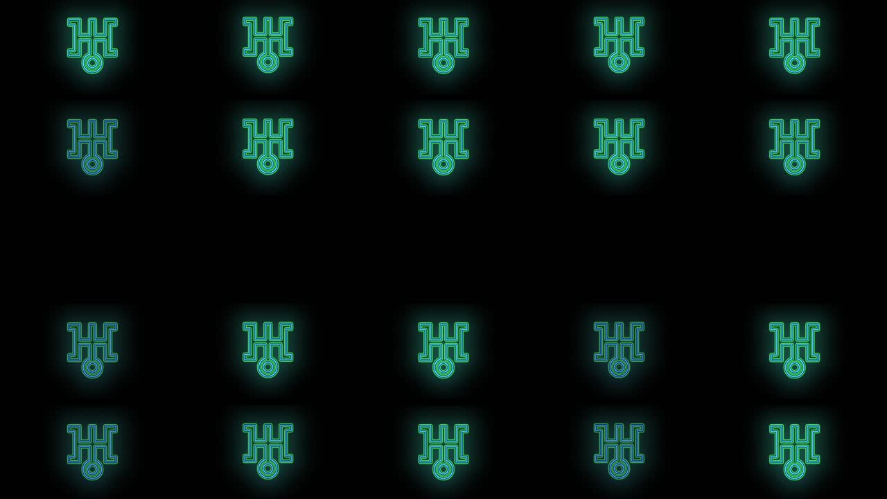 patrón de símbolos de neón de japón