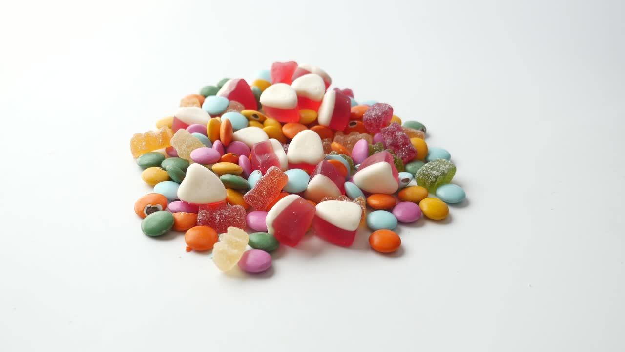 다양한 색의 사탕