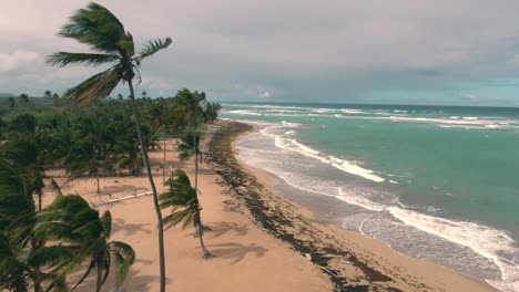 Beach-dominican-republic,-lavacama,-drone-flight