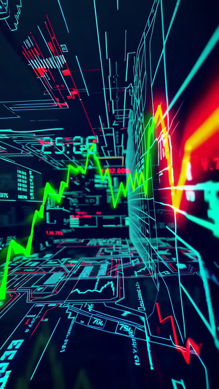 Futuristic Financial Data Visualization