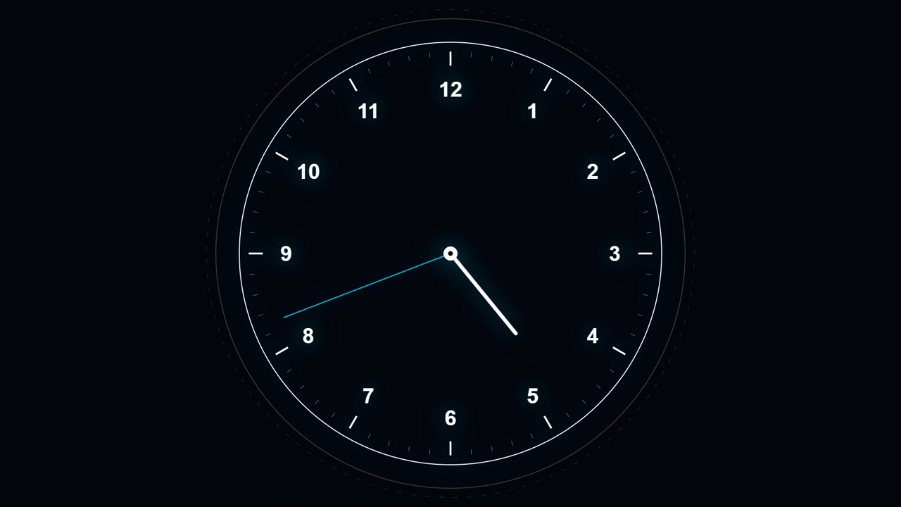 Digital Clock Face Showing Time Passing Rapidly