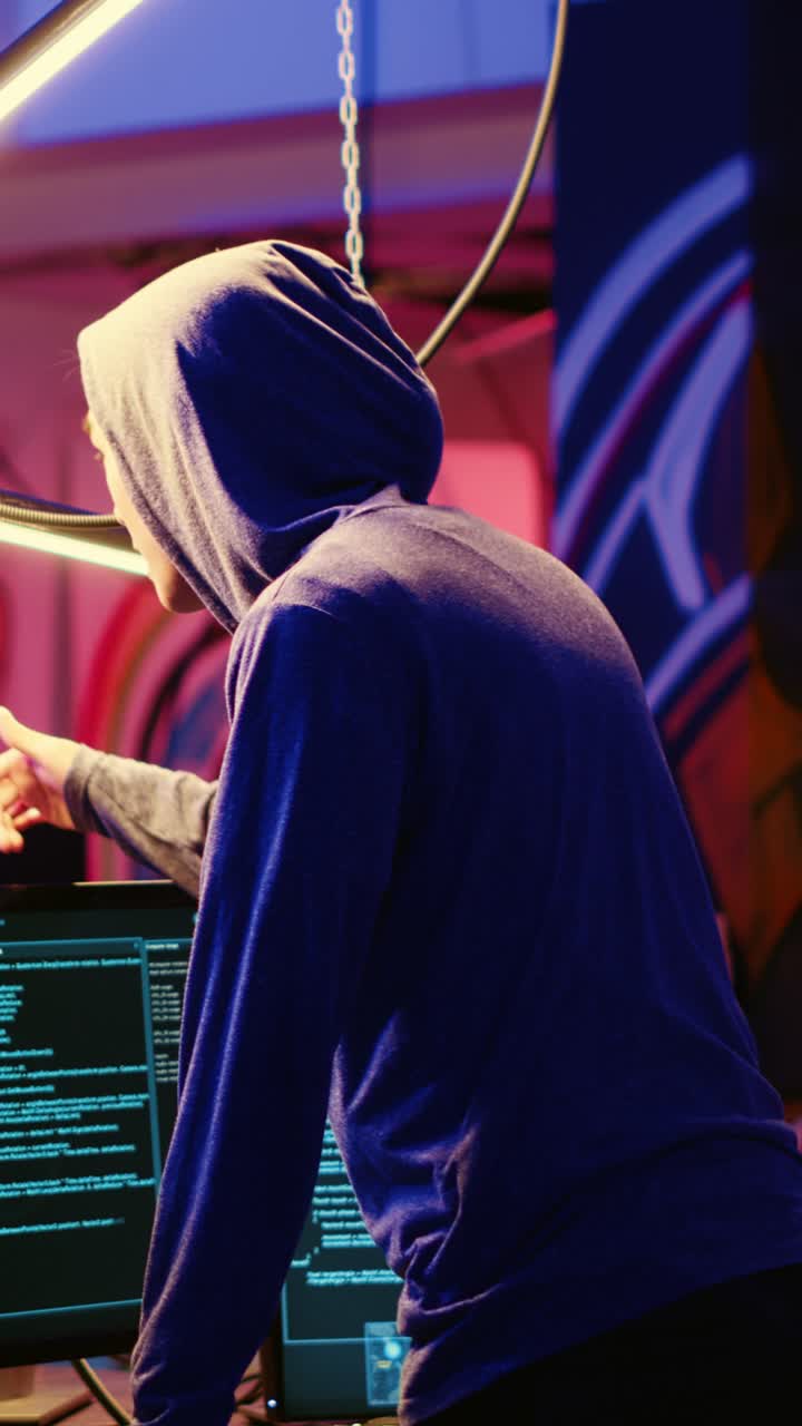 Vertical video Hackers hold SSD with stolen data