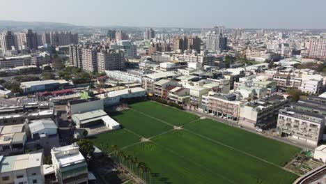 從空中看到泰<unk> (taichung) 的景色