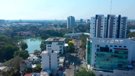 Paseo-Tabasco-En-Villahermosa-Mexico-Drone-Shot-Musevi-Laguna-De-Las-Ilusiones-Guayacanes-Summer