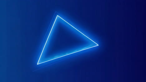 triángulo de neón brillante