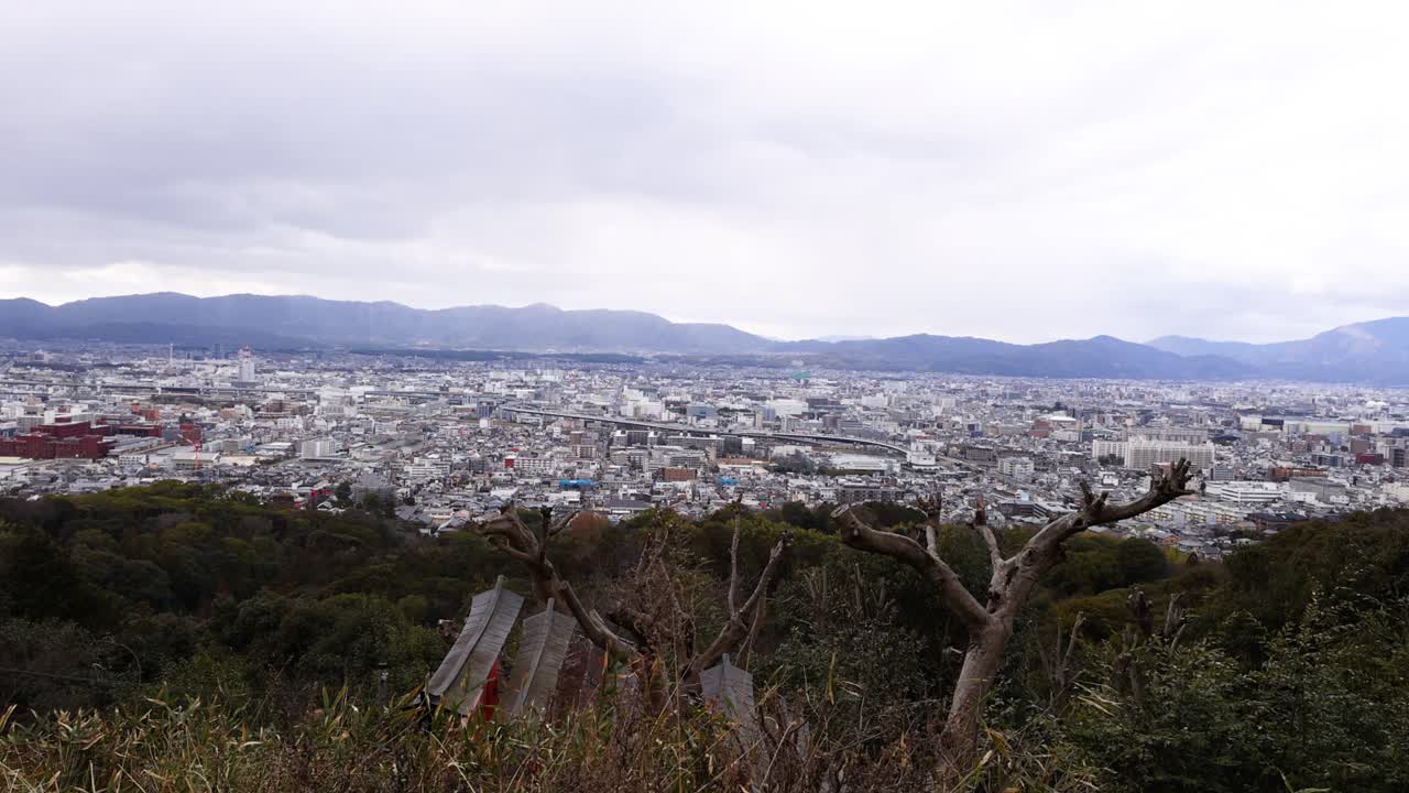 높은 지점에서 볼 때 넓은 도시 풍경