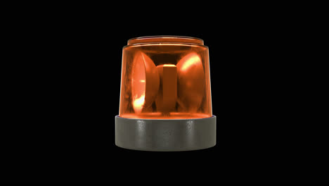 luz de advertencia de bucle naranja con manchas y canal alfa