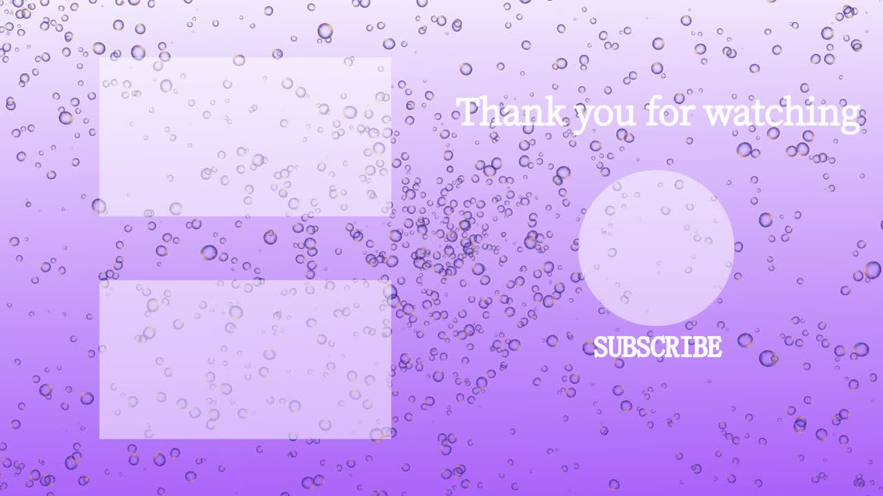 버블 시 엔드 카드 엔딩 스크린 모션 그래픽