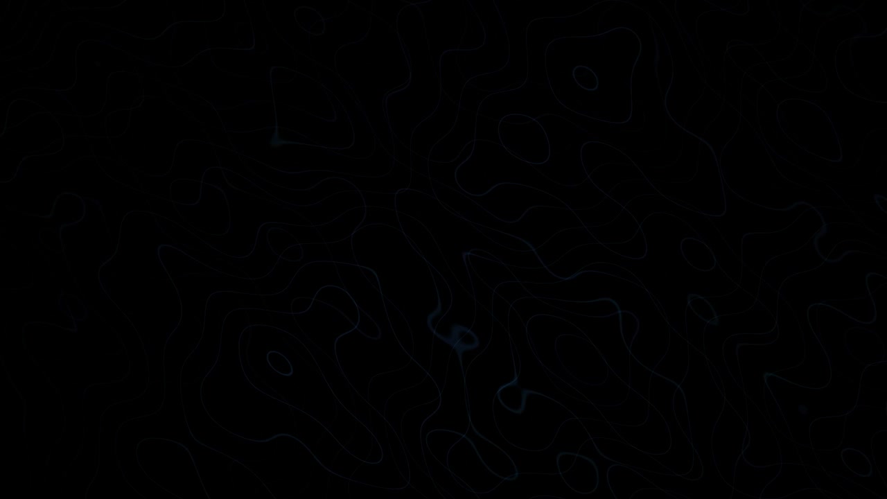Sfondo scuro astratto con sottili linee di contorno in movimento