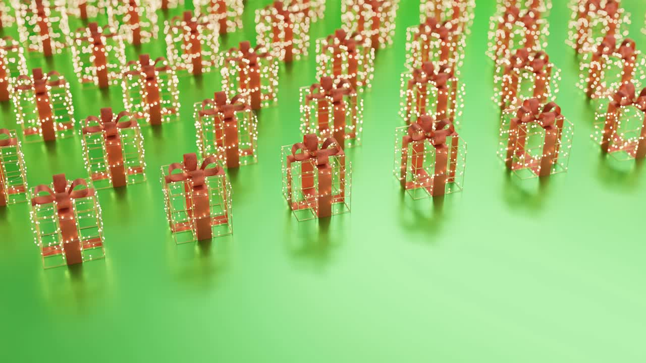 초록색 배경 배경 에 선물 상자 를 낮추는 것