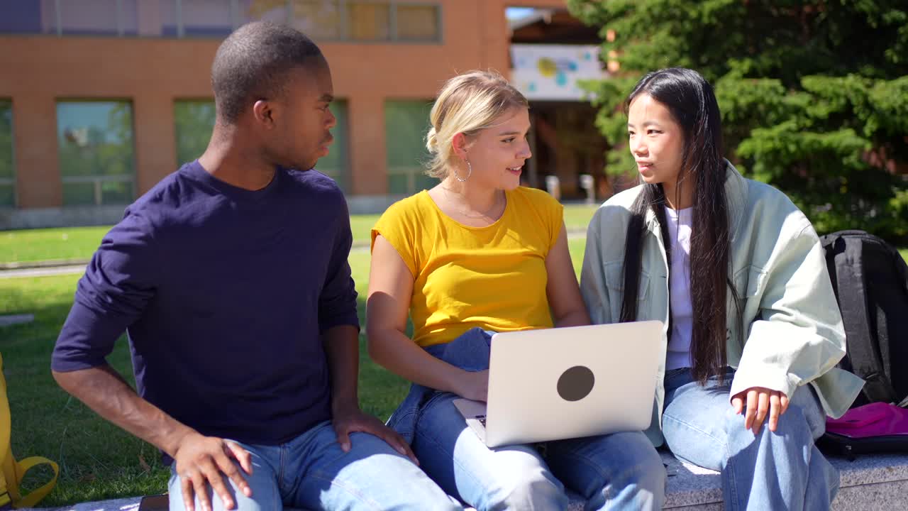 Students Collaborating on Campus