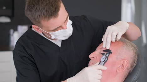 facial measurement by medical professional