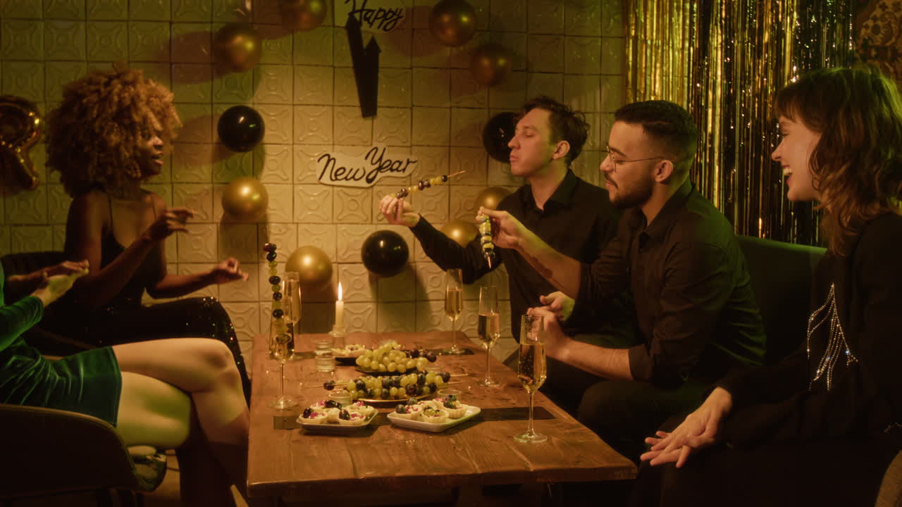 Festive New Year's Eve Party with Friends
