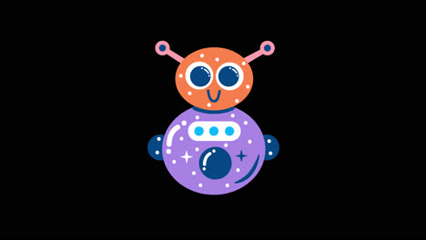 robot de dibujos animados alienígena