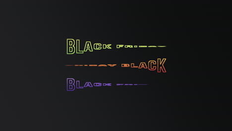 texto de introducción de animación viernes negro sobre fondo de moda y club con texto brillante
