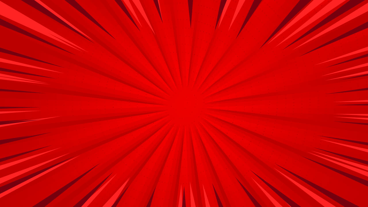 평평한 디자인의 모션 그래픽 빨간 만화 스타일의 배경