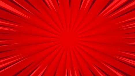 gráfico de movimiento de diseño plano fondo de estilo cómic rojo
