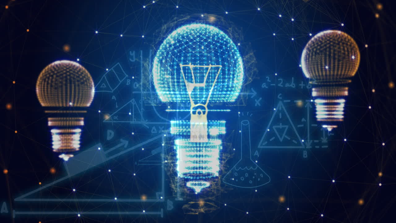 전구 애니메이션 및 데이터 처리