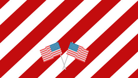 Animation-of-american-flags-icons-over-american-flag