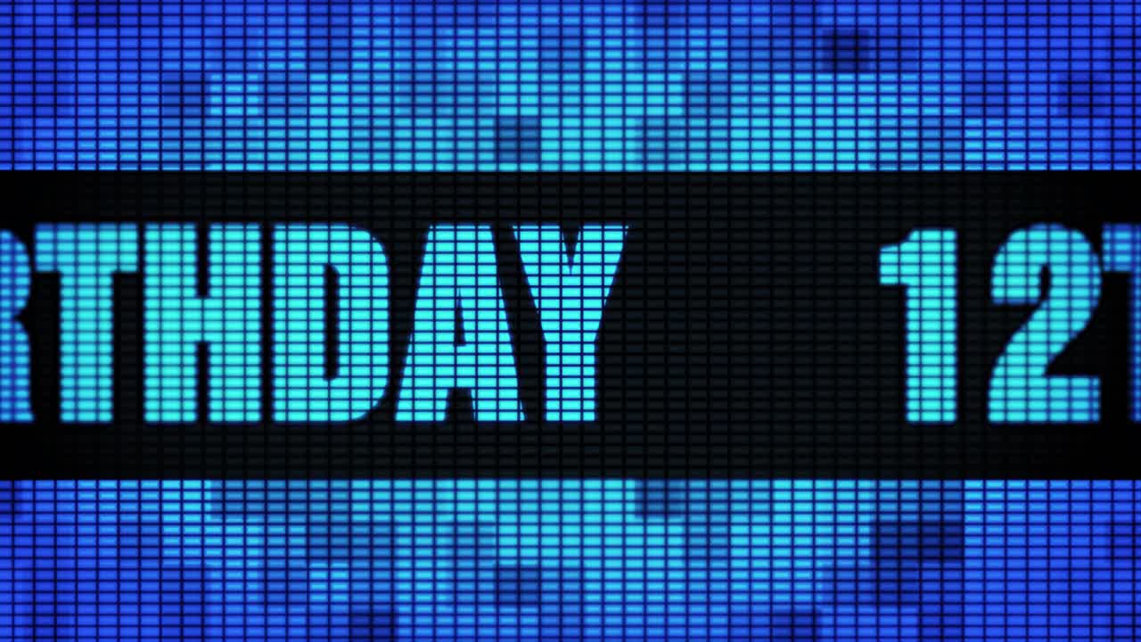 Happy Birthday Display on LED Screen