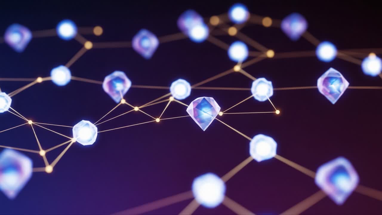 A Glimpse into the Intricate World of Quantum Connections: Visualizing the Dynamics of Crystalline Structures Linked Through Energy Nodes