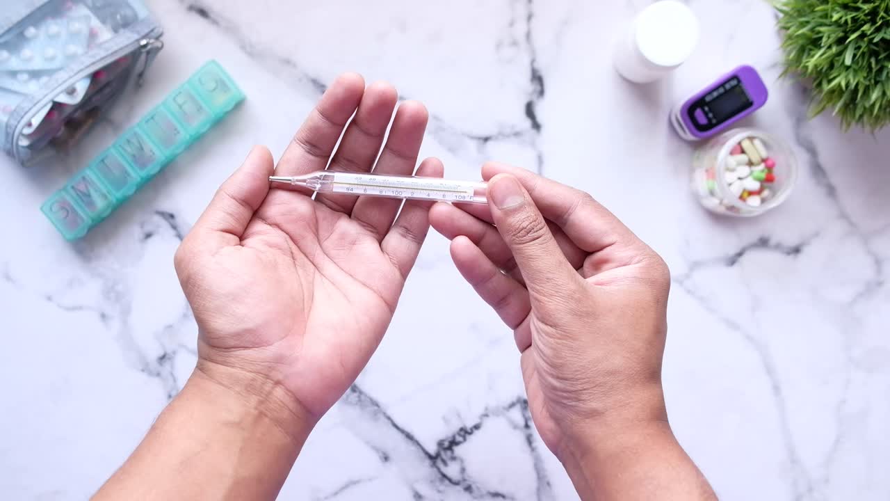 medición de la temperatura con un termómetro