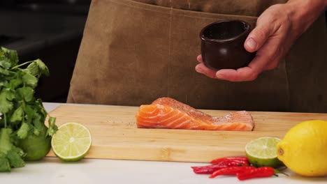 filete de salmón con especias