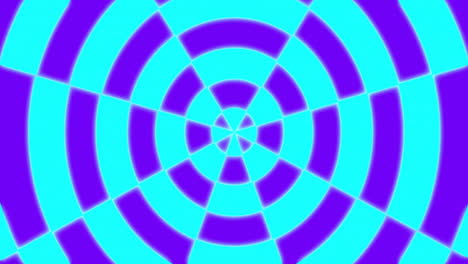 animation of blue shapes moving on black background