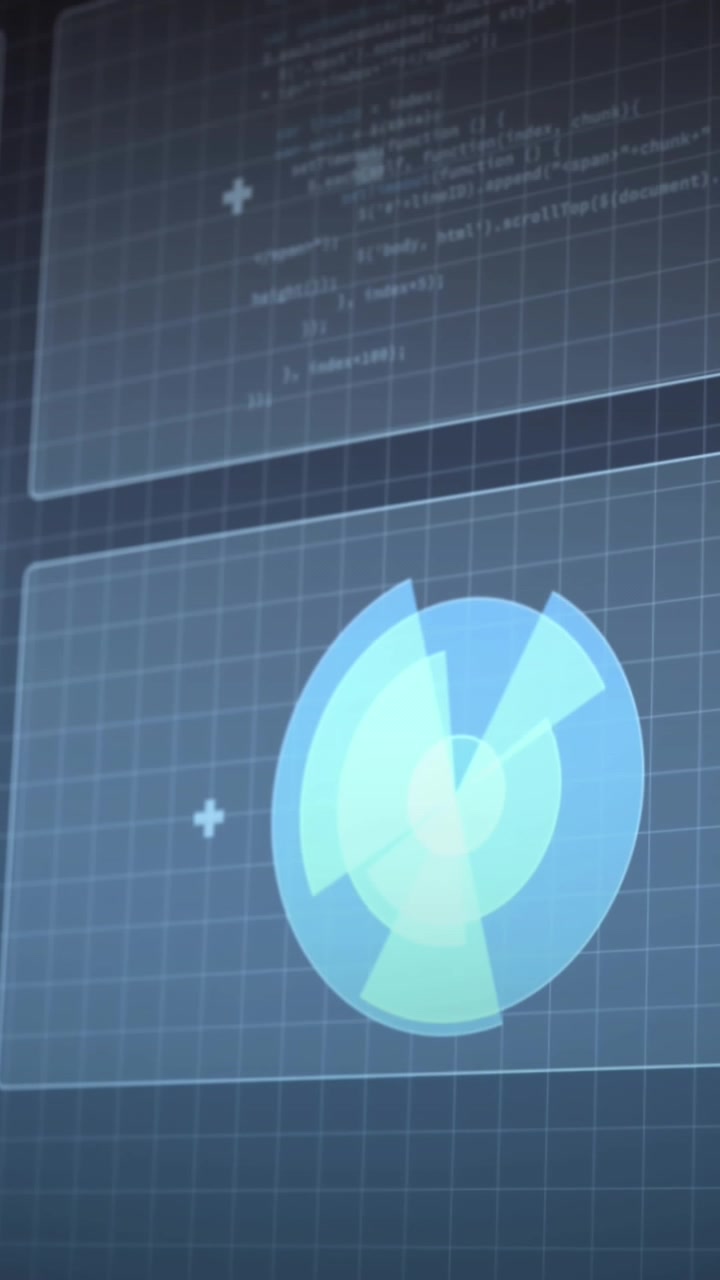 Animation de traitement de données informatiques sur des écrans