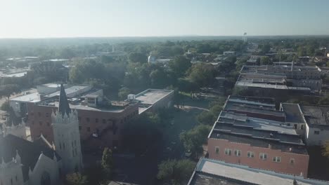 Antena-Del-Centro-De-Shelby-Carolina-Del-Norte-En-4k