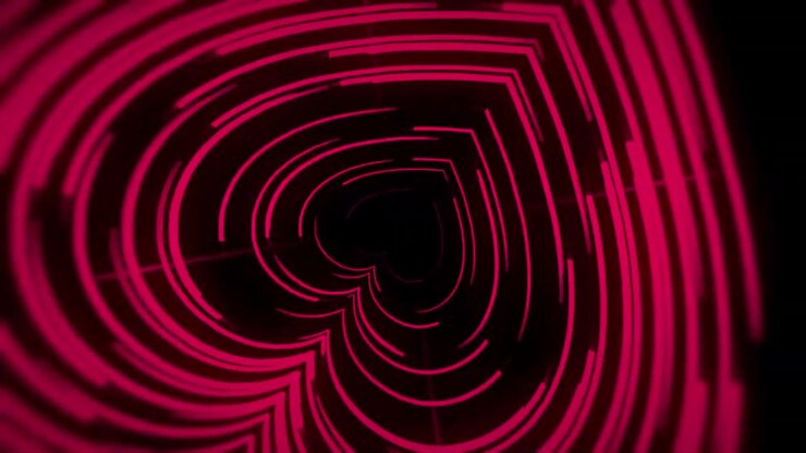 ABSTRACT HEART DJ VJ MOTION ANIMATED BACKGROUND
