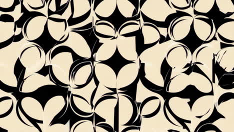 Abstract Black and Beige Geometric Optical Pattern