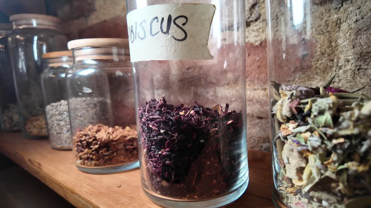 Herbs and Spices in Jars