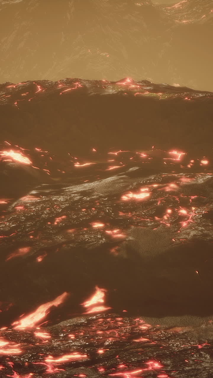 поток лавы на вулканическом ландшафте