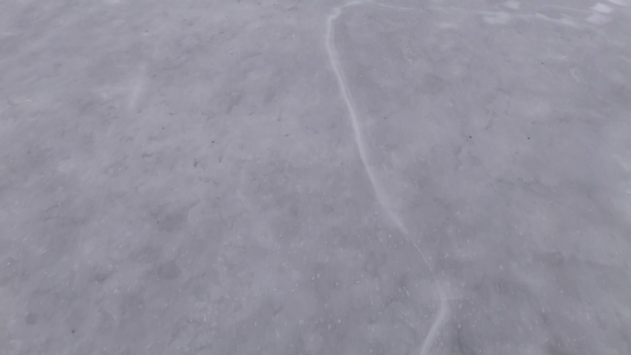 Frozen Caledon lake during winter season.