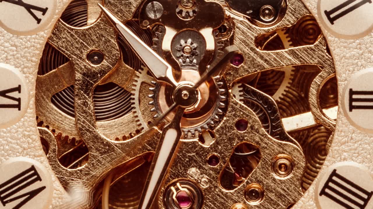 Close up on vintage clock