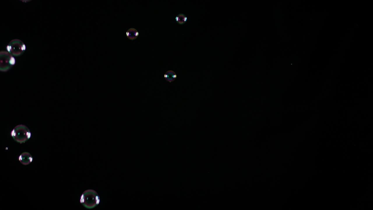 Soup Bubbles Isolated on Black Background