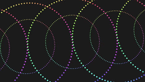 colorful circles on black a pattern of playful dots