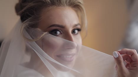 beautiful bride in wedding veil