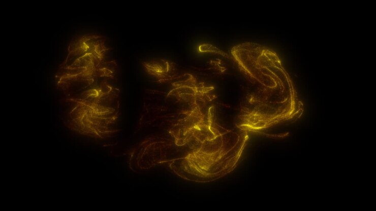 Abstract Glowing Particles