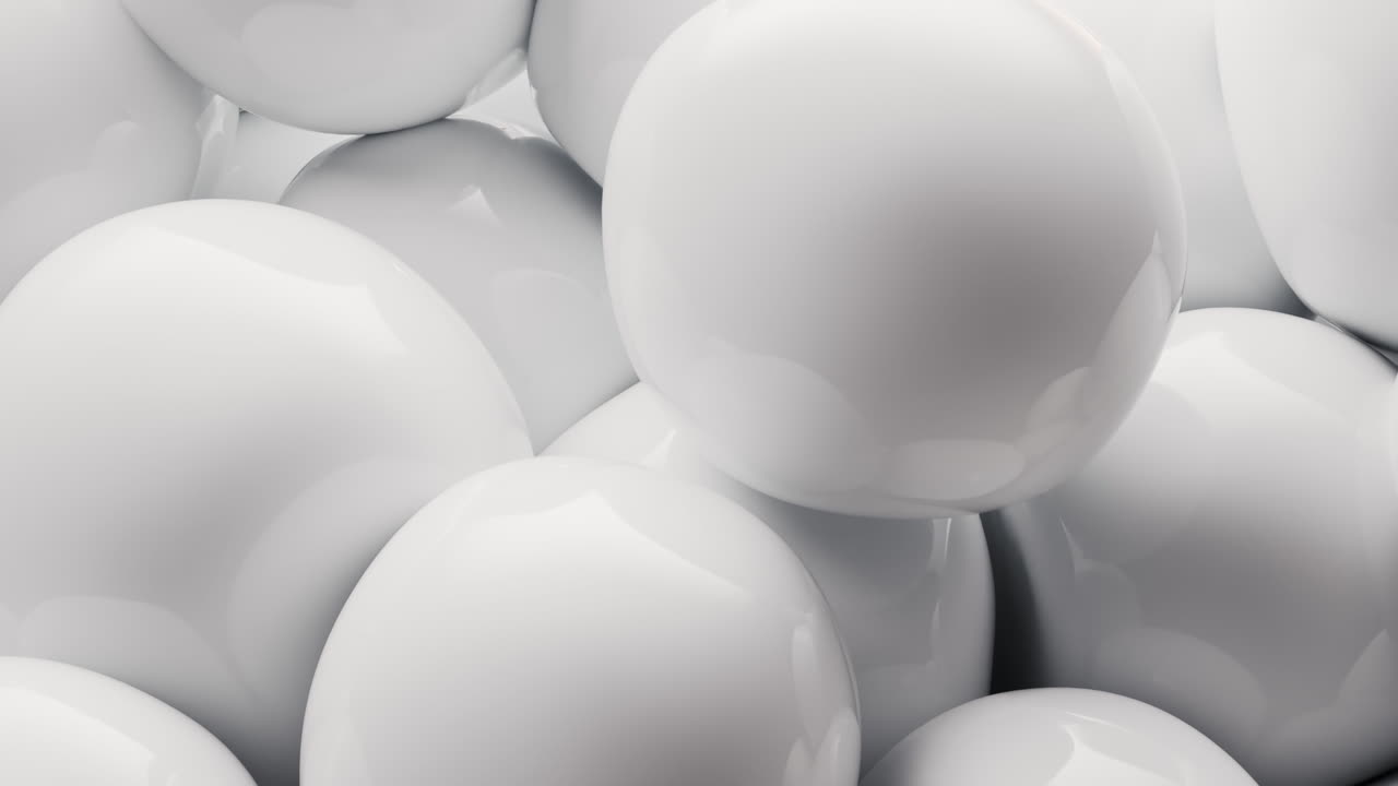 White soft balls background, 3d rendering